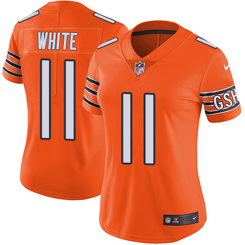 Nike Bears #11 Kevin White Orange Women's Stitched NFL Limited Rush Jersey